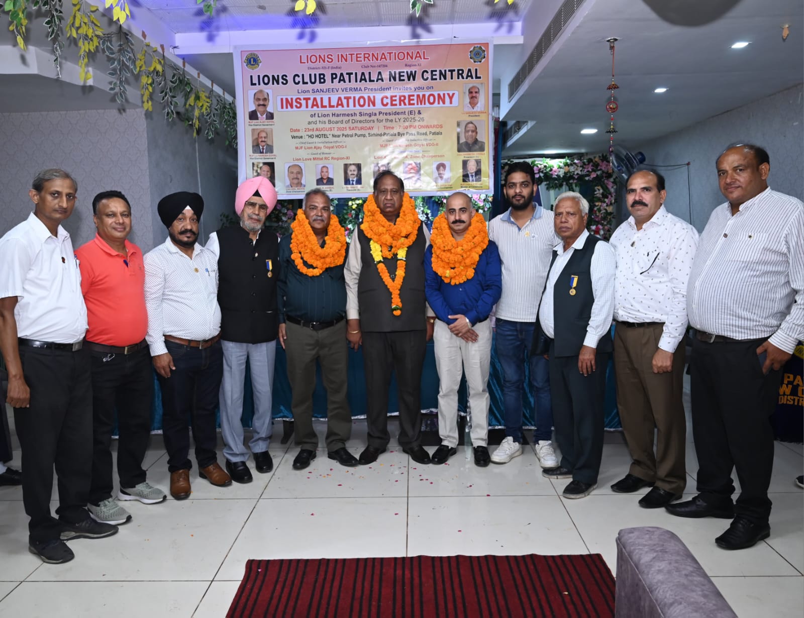 Lion Harmesh Singla becomes the President of Lions Club Patiala New Central of Lions International.
